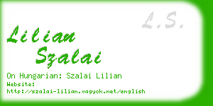 lilian szalai business card